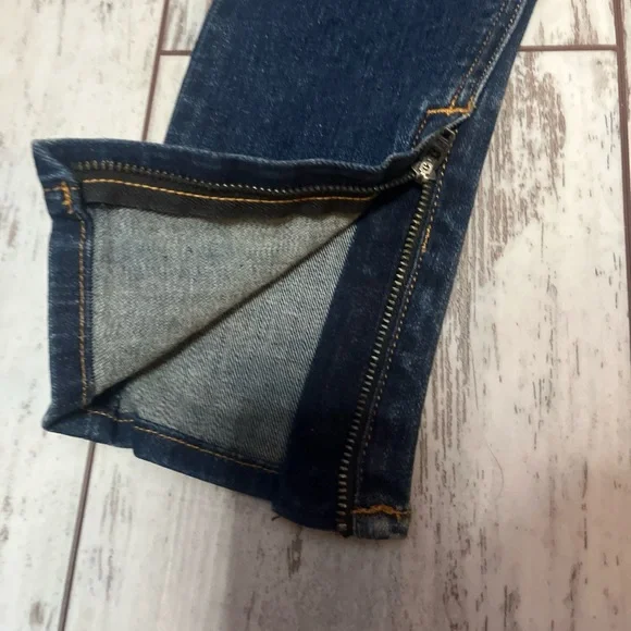 Rag & Bone Zipper Capri Skinny Jeans Distressed Ankle Zip Size 24 NWOT - Picture 5 of 16